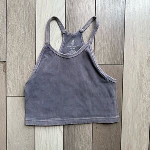 Free People Purple Ribbed Tank